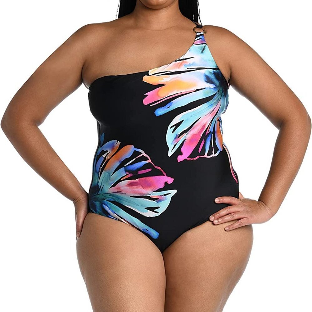 La Blanca Women's One Shoulder One Piece Swimsuit